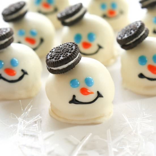 Melted Snowmen Oreo Balls