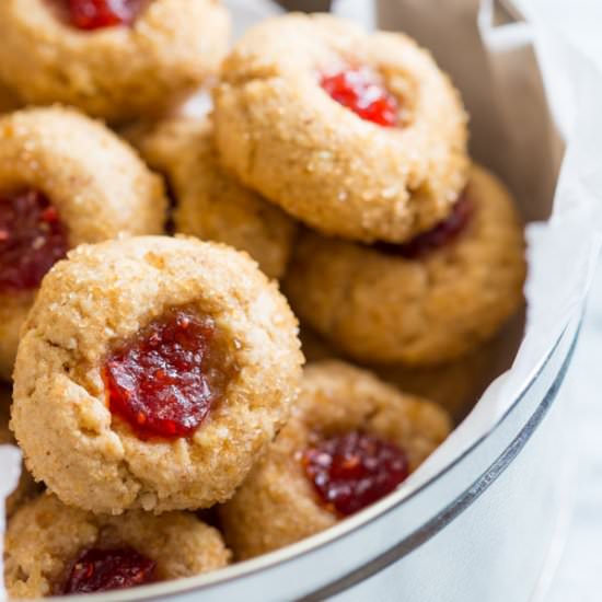 Linzer Thumbprint Cookies