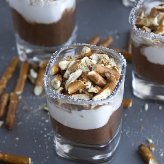 Chocolate Pretzel Shooters