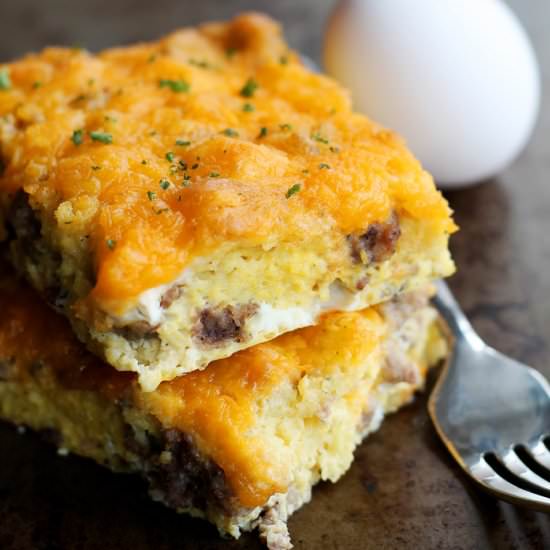 Sausage and Cheese Egg Casserole