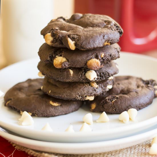Gooey Double Chocolate Cookies