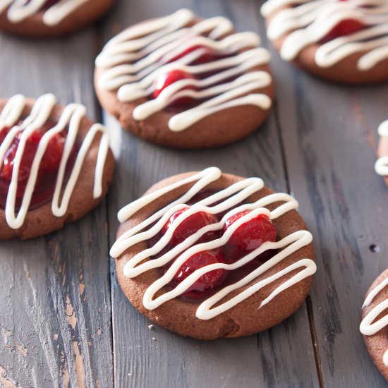 Chocolate Cherry Meltaway Cookies