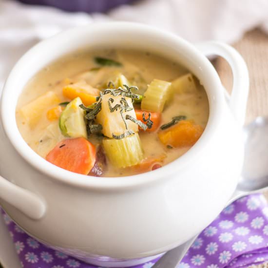 NON-DAIRY CREAMY VEGETABLE SOUP