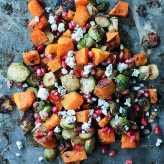 Roasted Butternut & Brussels Sprout