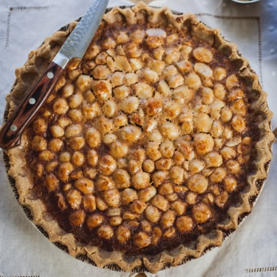 Honey Maple Macadamia Pie
