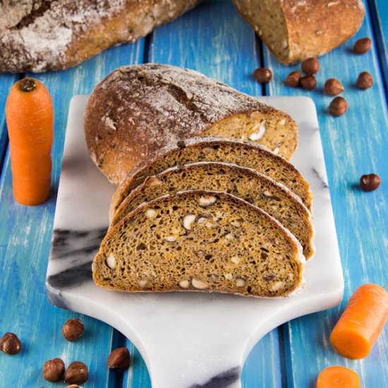 Carrot and walnut bread