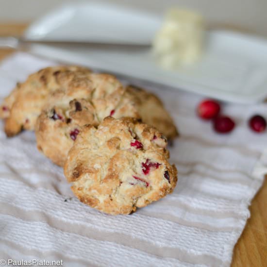 Low Fat Cranberry Pecan Scones