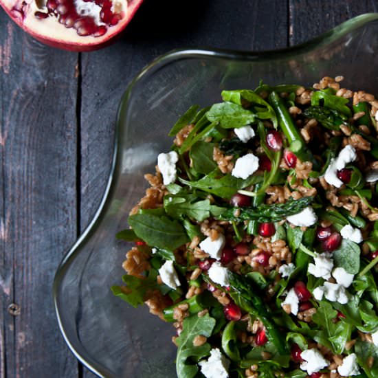 Ale Farro Roasted Asparagus Salad