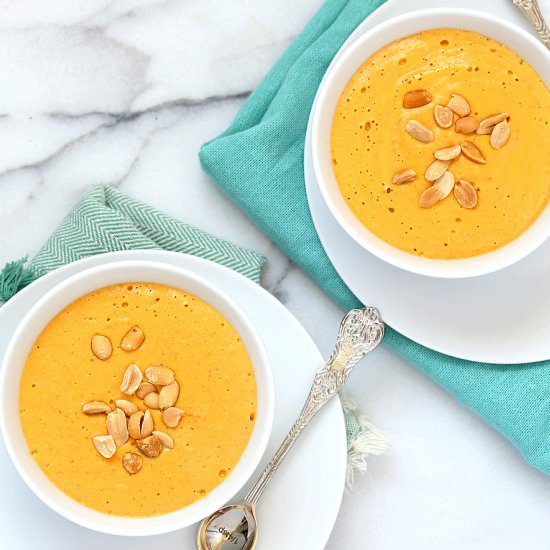 Carrot peanut soup