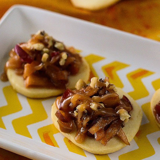 Caramel Apple Shortbread Bruschetta