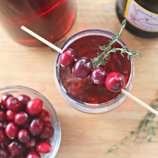 Cranberry and Prosecco Mimosas