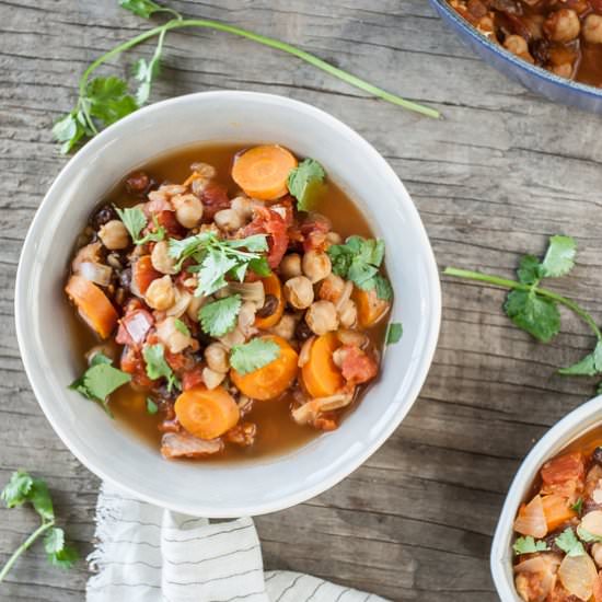 Moroccan Carrot & Chickpea Stew