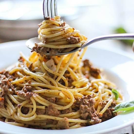 Slow Cooker Rich Meat Sauce