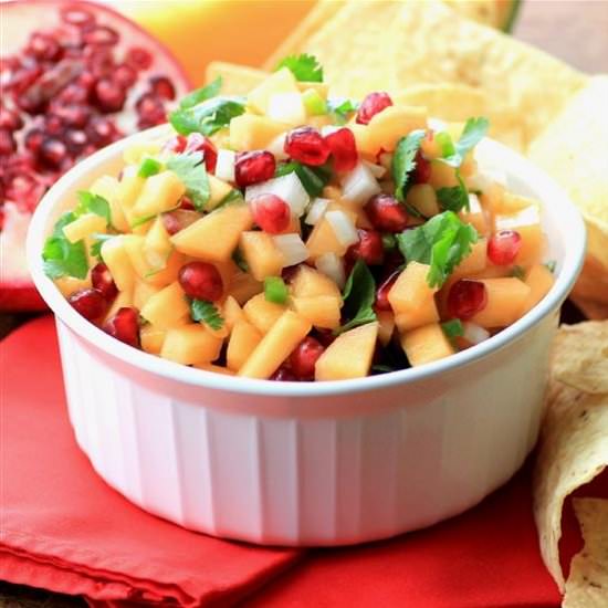 Cantaloupe Pomegranate Salsa