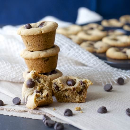 Mini PB Chocolate Chip Cookie Cups