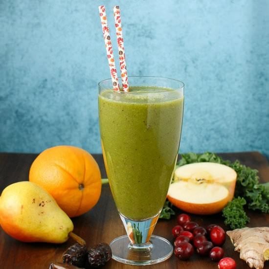 Cranberry Pear Ginger Smoothie