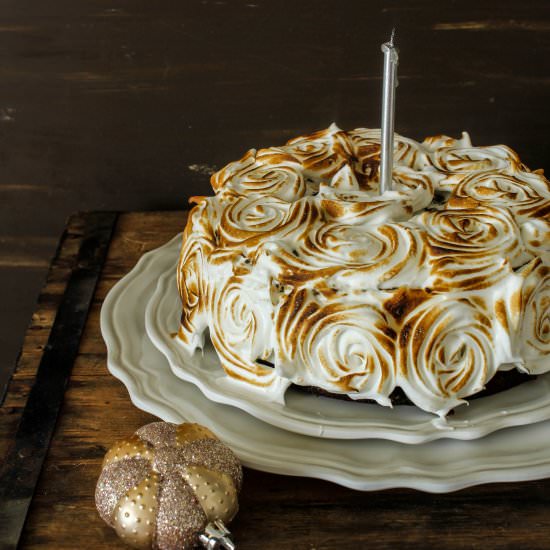 Ginger Cake with Meringue