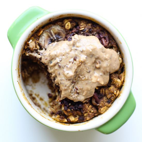 Vegan Pumpkin Oatmeal Bake