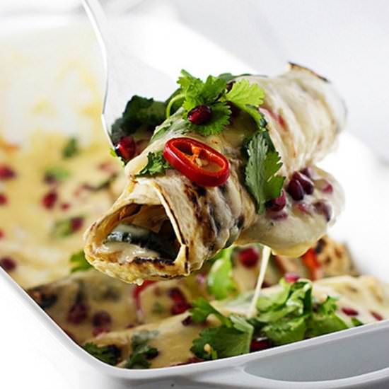 Sweet and Spicy Chicken Enchiladas