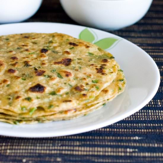 Green Garlic Parathas