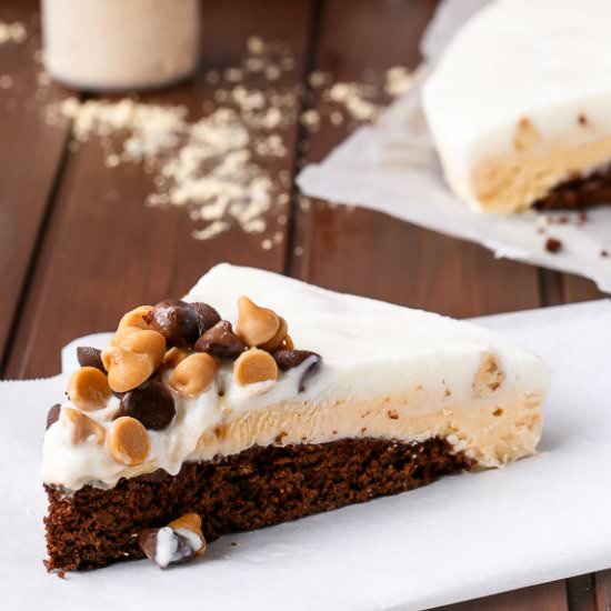Peanut Butter Brownie Pie