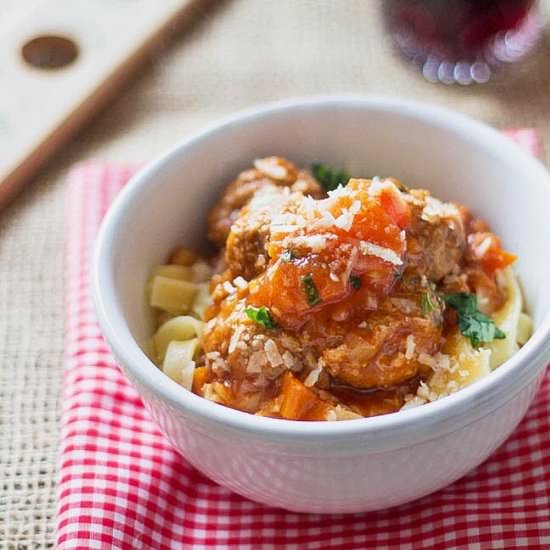 Tagliatelle with Meatballs