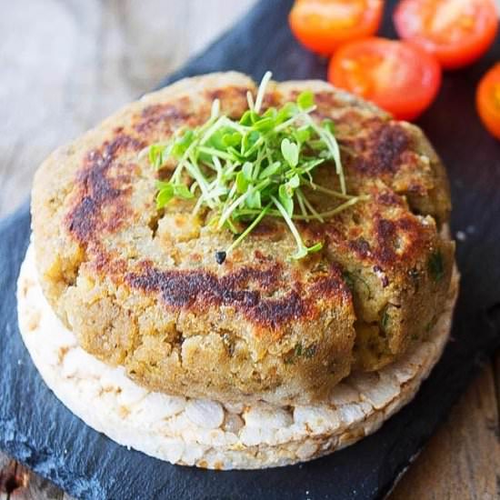 Chickpeas & Aubergine Hamburger