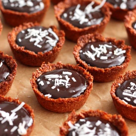 GF Chocolate Coconut Crust Tartlets