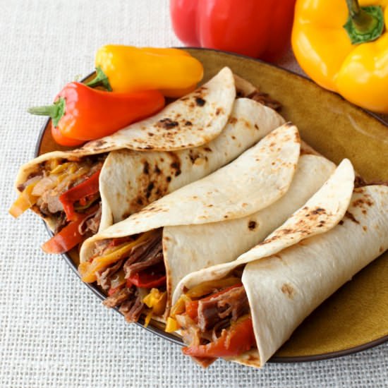 Crock Pot Steak Fajitas