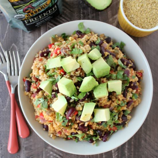 One Pot Vegan Mexican Freekeh