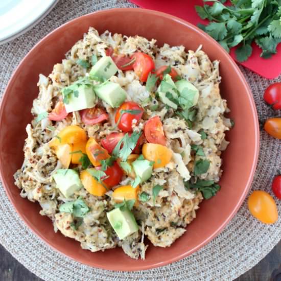 Quinoa Chicken Enchilada Casserole