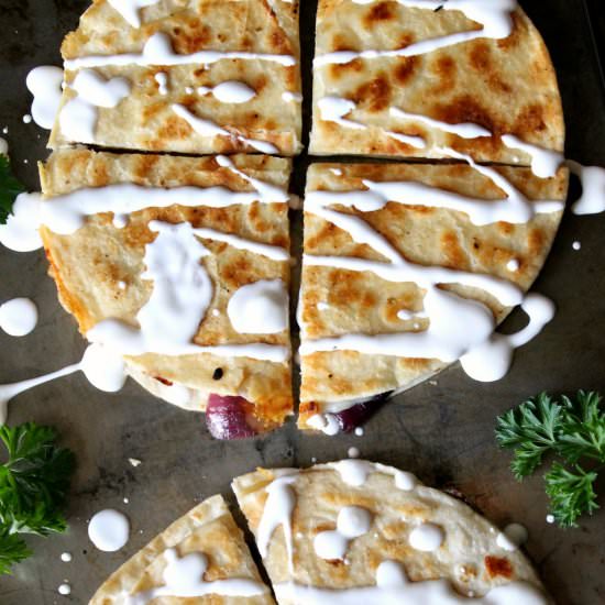 Smoked Gouda Veggie Quesadillas