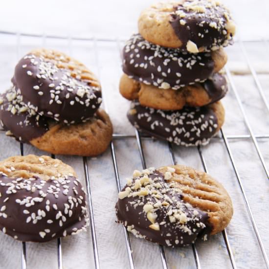 Chocolate Peanut Miso Cookies