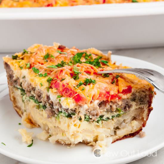 Hash Brown Tomato Breakfast Bake
