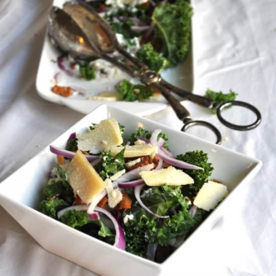 Bacon and Parmesan Kale Salad