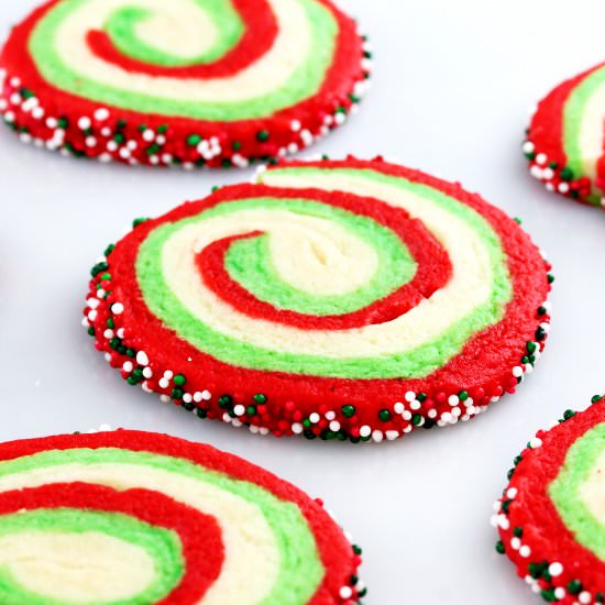 Spiral Christmas Sugar Cookies