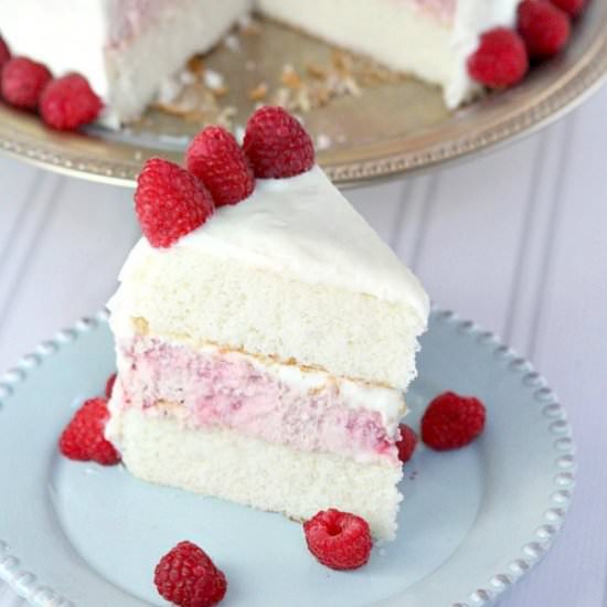 Raspberry Cheesecake Cake