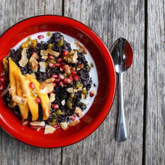 Tropical Coconut Black Rice Pudding