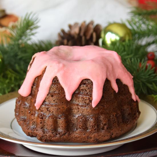 Gingerbread with Cranberry Glaze