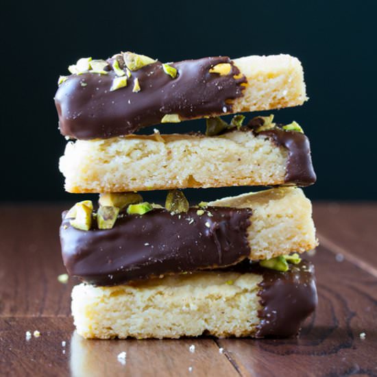 Chocolate Cardamom Shortbread