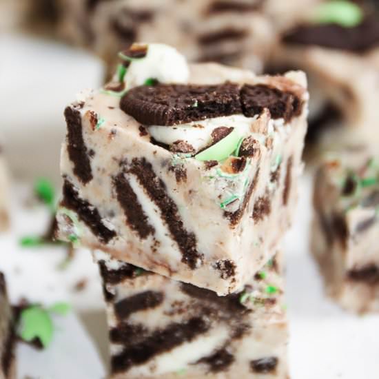 Easy Oreo Mint Fudge