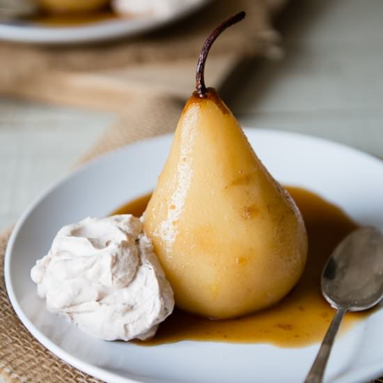 Chai Poached Pears