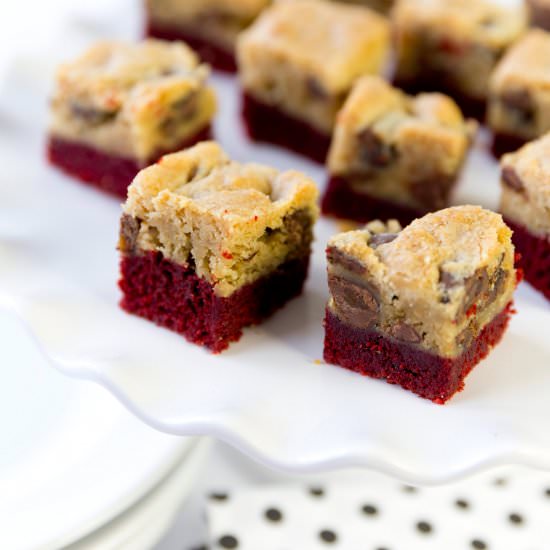 Red Velvet Cookie Bars