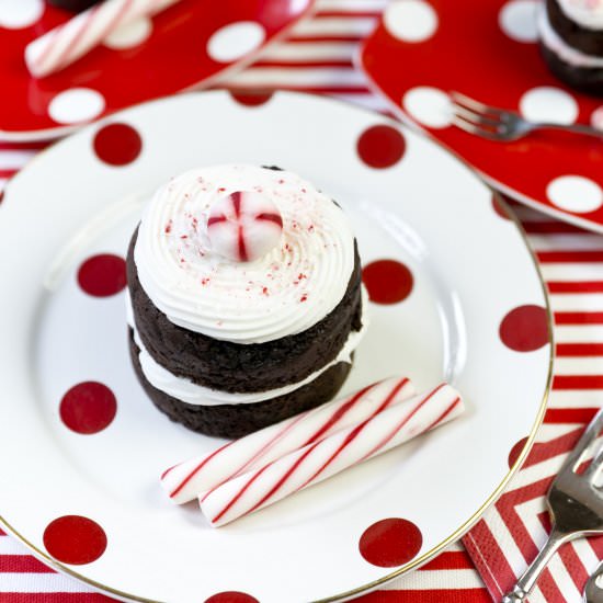 Chocolate Peppermint Mini Cakes