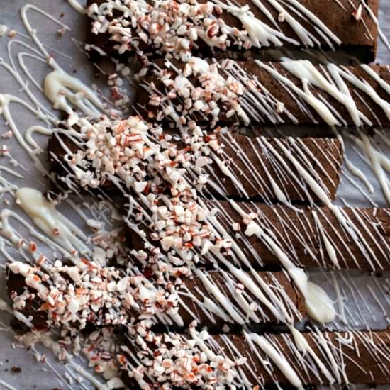 Chocolate Peppermint Cookie Sticks