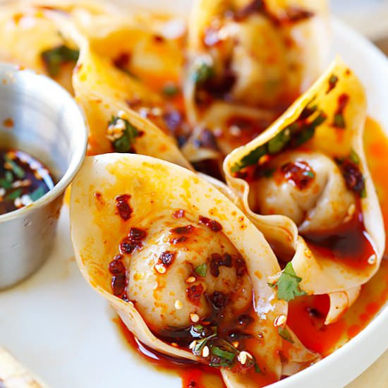Sichuan Red Oil Wontons
