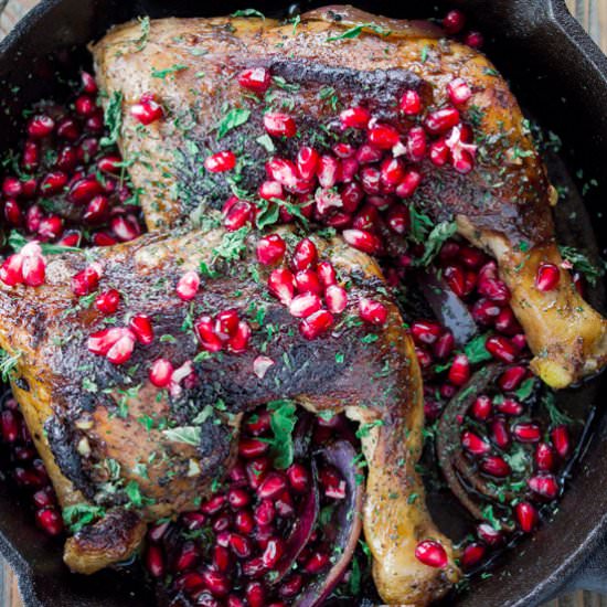 Chicken Thighs with Pomegranates