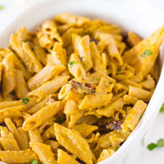 One Pot Skinny Alfredo Penne Pasta