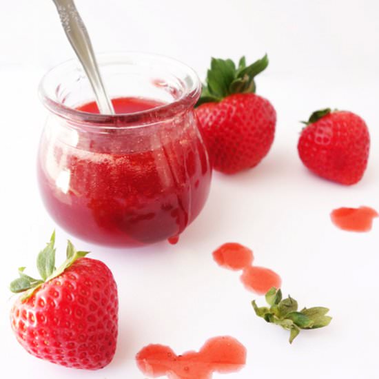 Super Easy Strawberry Syrup