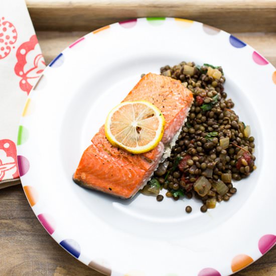 Salmon and Lentil Salad